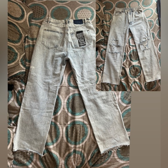 ksubi women’s mid high rise relaxed straight leg brooklyn jeans - Picture 3 of 3